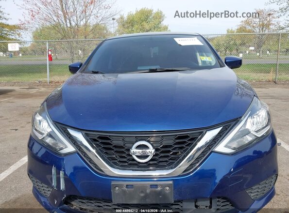 3N1AB7AP0KY242592 2019 NISSAN SENTRA Blue Instrument cluster view