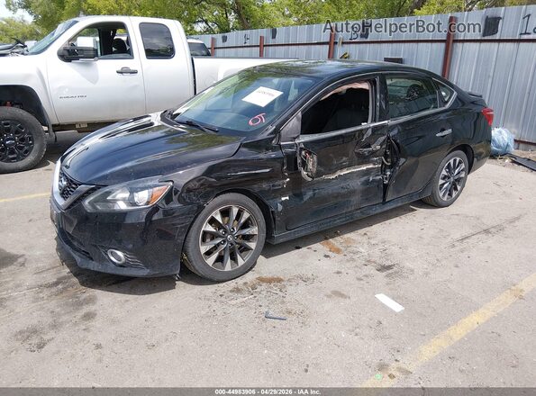3N1AB7AP0KY323933 2019 NISSAN SENTRA Black წინა მარცხენა ხედი სამი მეოთხედიდან