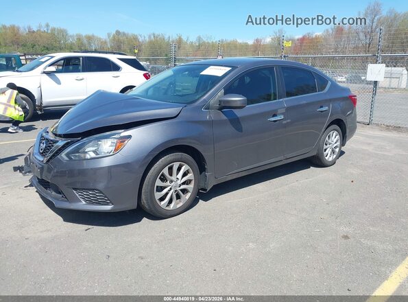 3N1AB7AP3KY393992 2019 NISSAN SENTRA Gray წინა მარცხენა ხედი სამი მეოთხედიდან