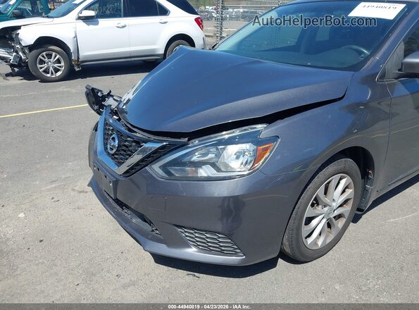 3N1AB7AP3KY393992 2019 NISSAN SENTRA Gray წინა ხედი