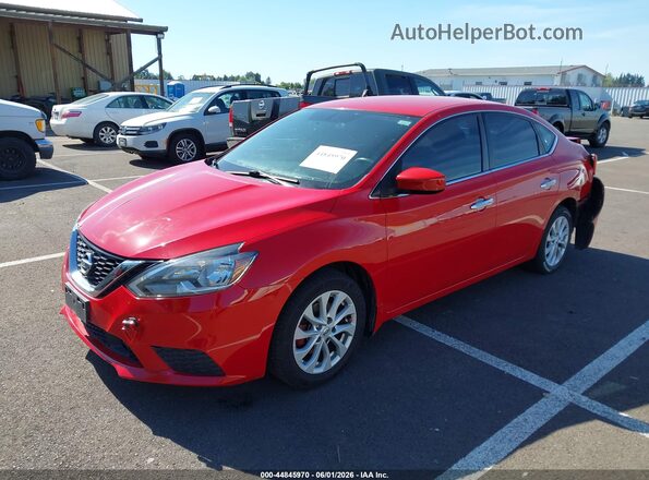 3N1AB7AP4JL625317 2018 NISSAN SENTRA Красный Передняя левая четверть