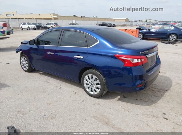 3N1AB7AP4KY314622 2019 NISSAN SENTRA Blue Rear left