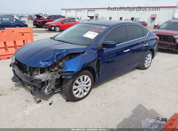 3N1AB7AP4KY314622 2019 NISSAN SENTRA Blue Front left
