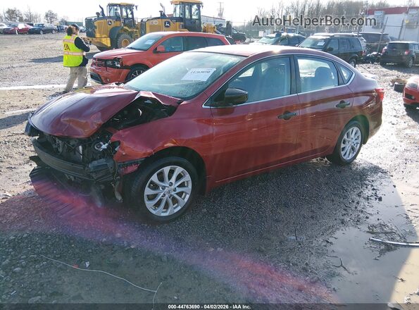 3N1AB7AP5KY216974 2019 NISSAN SENTRA Red Przód lewy