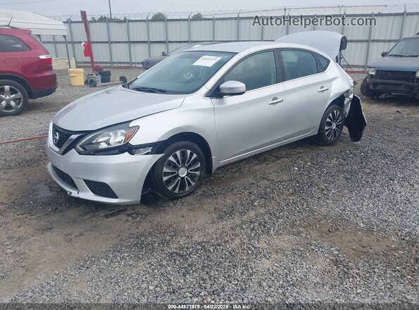 3N1AB7AP5KY257427 2019 NISSAN SENTRA Silver Front left