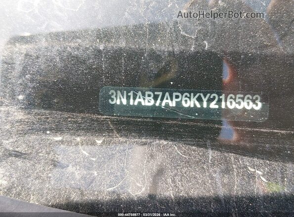 3N1AB7AP6KY216563 2019 NISSAN SENTRA Blue Vista del compartimento del motor