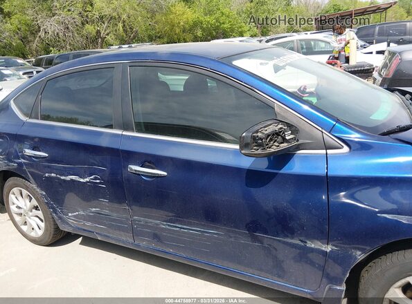3N1AB7AP6KY216563 2019 NISSAN SENTRA Blue Vista interior trasera