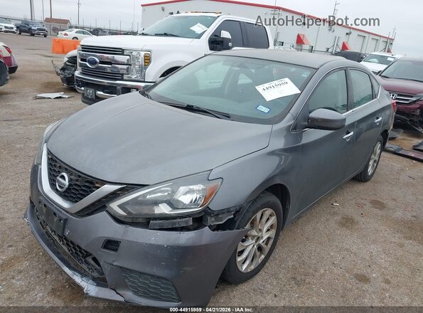 3N1AB7AP6KY432719 2019 NISSAN SENTRA Серый Передняя левая четверть