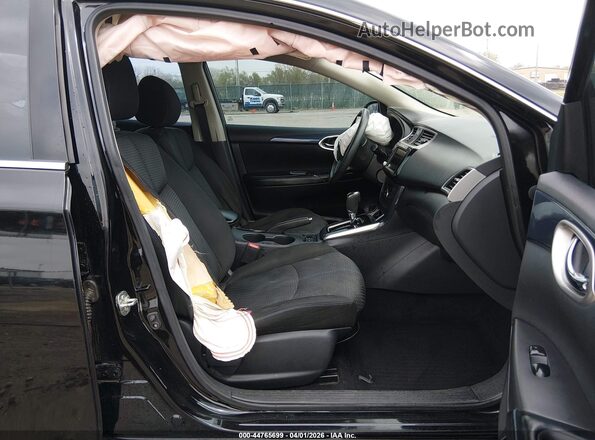 3N1AB7AP8KY212627 2019 NISSAN SENTRA Black Widok wnętrza z przodu