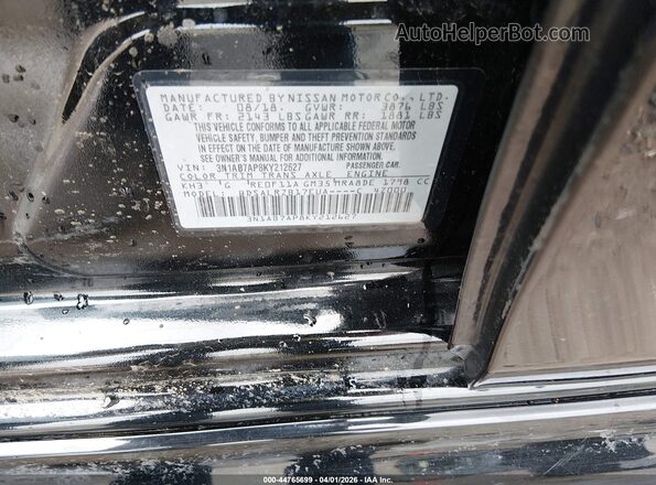 3N1AB7AP8KY212627 2019 NISSAN SENTRA Black Widok komory silnika