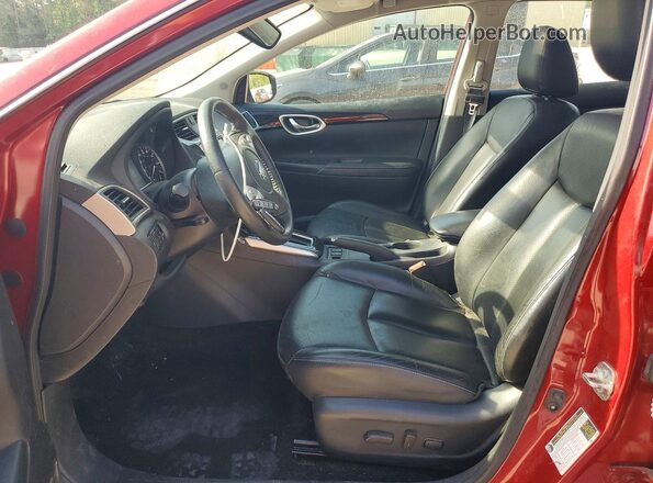 3N1AB7AP8KY295220 2019 NISSAN SENTRA Красный Вид салона спереди