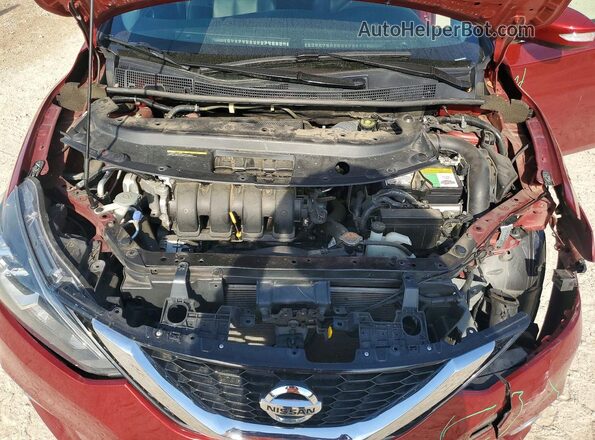 3N1AB7AP8KY295220 2019 NISSAN SENTRA Красный Вид задней части салона