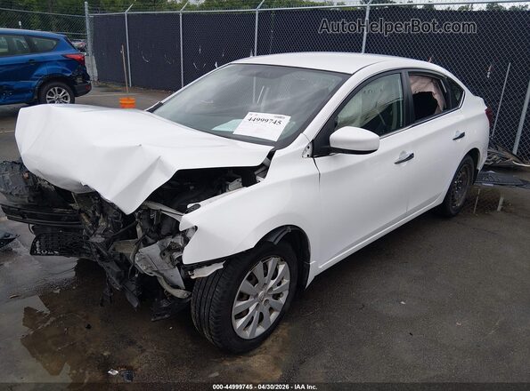 3N1AB7AP9KY411489 2019 NISSAN SENTRA White წინა მარცხენა ხედი სამი მეოთხედიდან