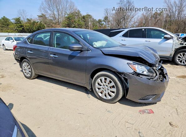 3N1AB7AP9KY445044 2019 NISSAN SENTRA Gray Delantero derecho