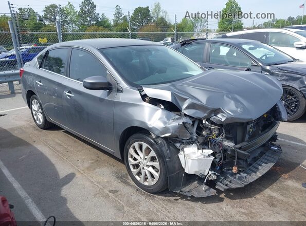 3N1AB7APXKY301485 2019 NISSAN SENTRA Gray Widok wnętrza 360 stopni