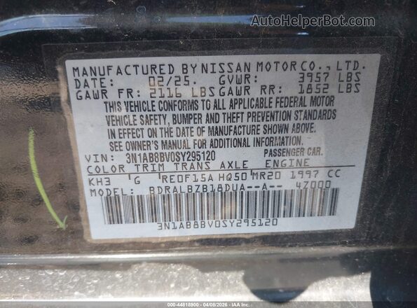 3N1AB8BV0SY295120 2025 NISSAN SENTRA Black Vista del compartimento del motor
