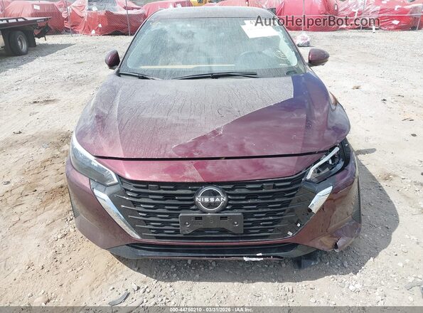 3N1AB8CV1SY396567 2025 NISSAN SENTRA Burgundy Вид панелі приладів