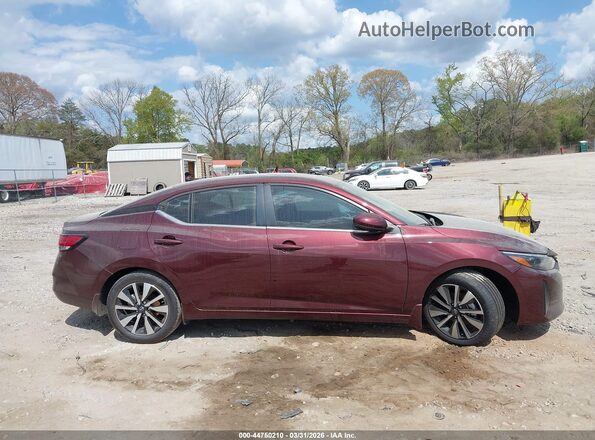 3N1AB8CV1SY396567 2025 NISSAN SENTRA Burgundy Вид щитка приладів