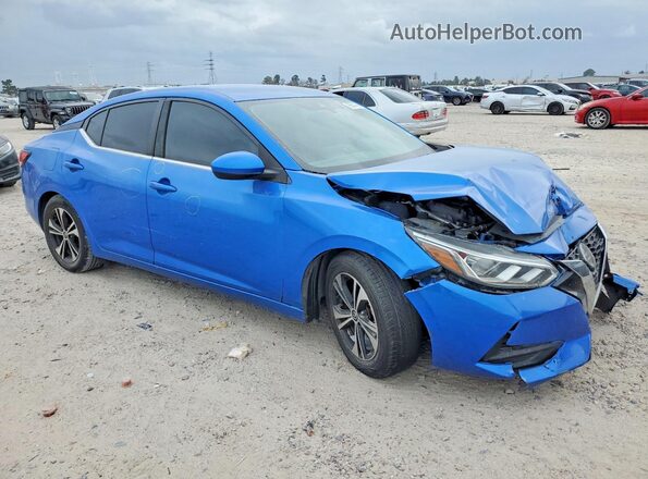 3N1AB8CV2MY216693 2021 NISSAN SENTRA Blue წინა მარჯვენა