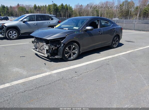 3N1AB8CV2MY285867 2021 NISSAN SENTRA Серый Передняя левая четверть