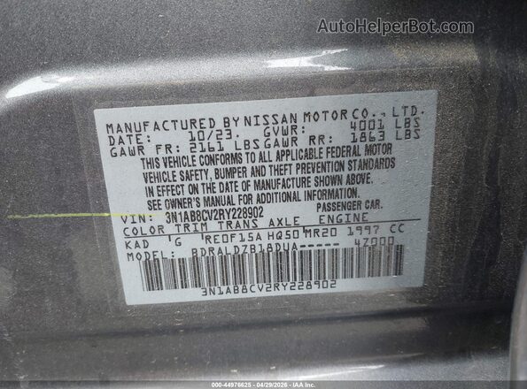 3N1AB8CV2RY228902 2024 NISSAN SENTRA Gray 