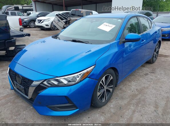 3N1AB8CV3MY203404 2021 NISSAN SENTRA Blue Front left