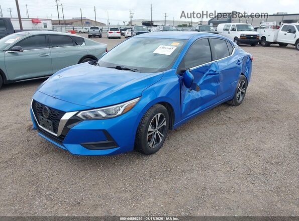 3N1AB8CV4PY286636 2023 NISSAN SENTRA Blue Vista tres cuartos delantera izquierda