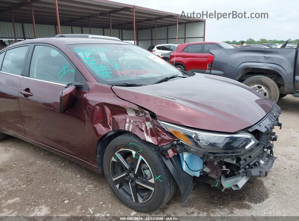 3N1AB8CV5SY288775 2025 NISSAN SENTRA Maroon Вид спереду
