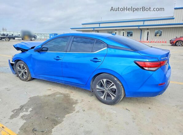 3N1AB8CV8MY235975 2021 NISSAN SENTRA Blue Հետևի ձախ