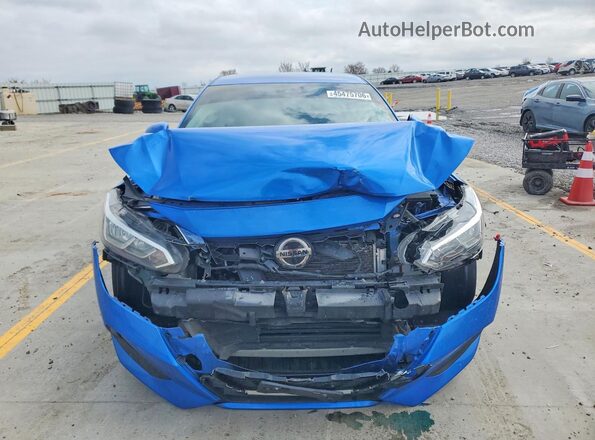 3N1AB8CV8MY235975 2021 NISSAN SENTRA Blue Դիմացի տեսք