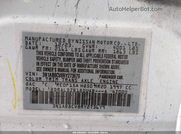 3N1AB8CV8RY273679 2024 NISSAN SENTRA White Engine compartment view