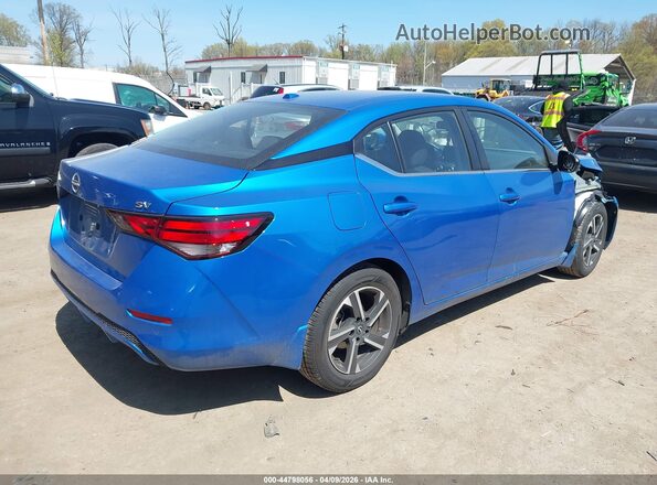 3N1AB8CV9RY261802 2024 NISSAN SENTRA Синий Задняя правая четверть