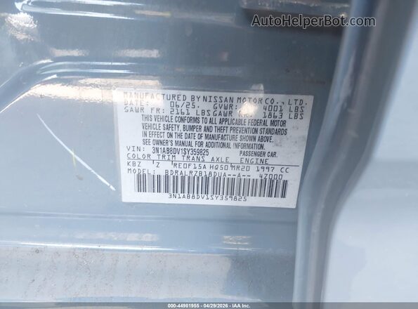 3N1AB8DV1SY359825 2025 NISSAN SENTRA Gray Vista del compartimento del motor