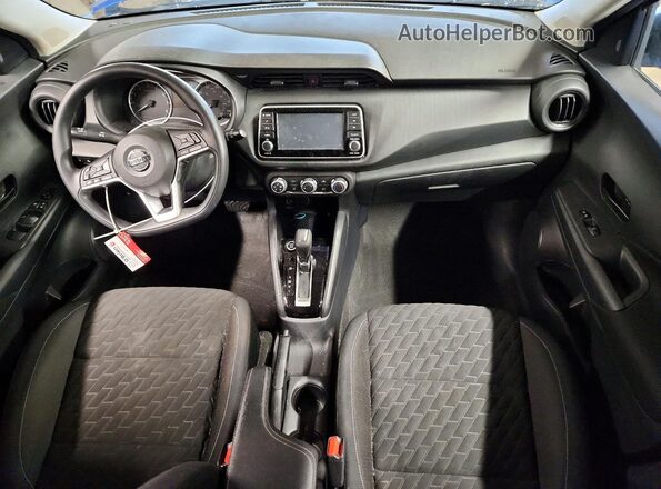 3N1CP5BV5ML545332 2021 NISSAN KICKS Blue Առջևի վահանակի տեսք