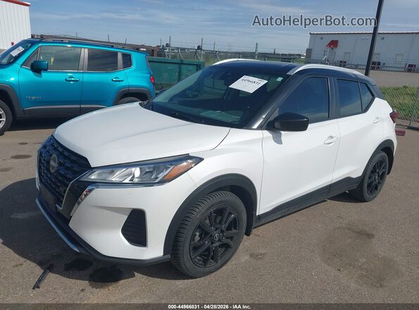 3N1CP5CV0NL508575 2022 NISSAN KICKS White წინა მარცხენა ხედი სამი მეოთხედიდან