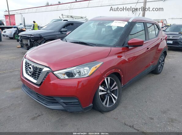 3N1CP5CV1LL477561 2020 NISSAN KICKS Red წინა მარცხენა ხედი სამი მეოთხედიდან