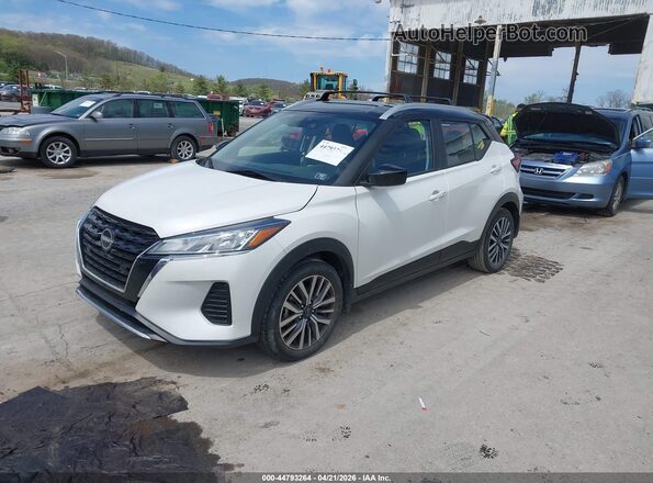 3N1CP5CV4RL527748 2024 NISSAN KICKS White Առջևի ձախ երեք քառորդ տեսարան