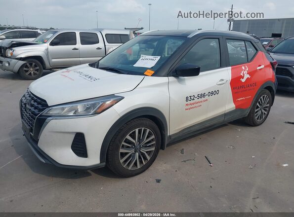 3N1CP5CVXPL488550 2023 NISSAN KICKS White Առջևի ձախ երեք քառորդ տեսարան