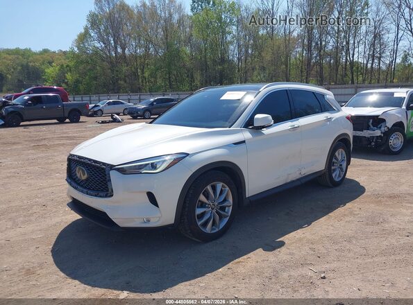 3PCAJ5BA0MF105519 2021 INFINITI QX50 White Առջևի ձախ երեք քառորդ տեսարան