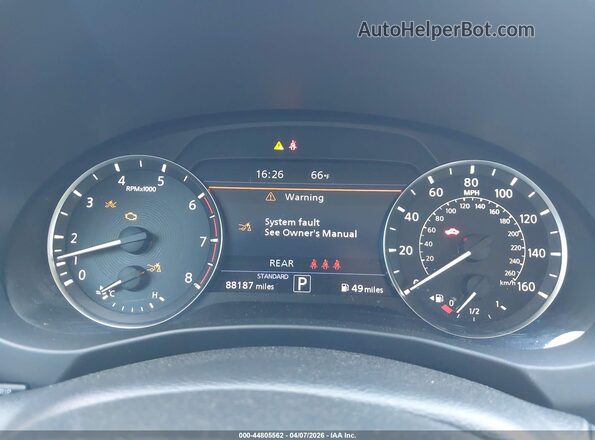 3PCAJ5BA0MF105519 2021 INFINITI QX50 White Հետևի նստատեղերի տեսք