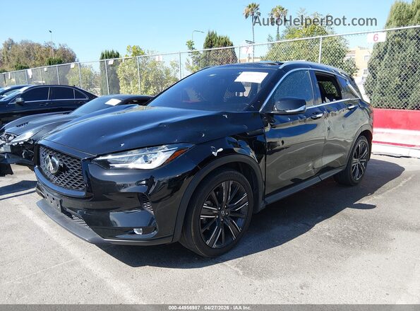3PCAJ5BA2NF118970 2022 INFINITI QX50 Black Передня ліва чверть