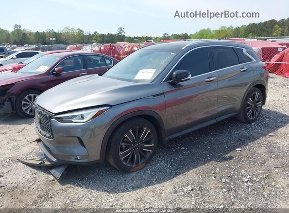 3PCAJ5BA8MF125307 2021 INFINITI QX50 Gray Առջևի ձախ երեք քառորդ տեսարան