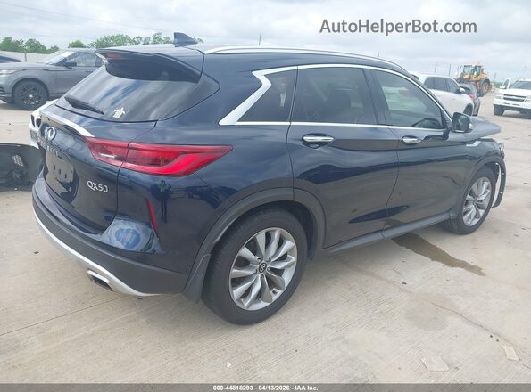 3PCAJ5BAXNF106372 2022 INFINITI QX50 Синий Задняя правая четверть