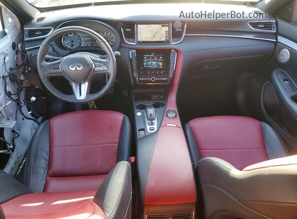 3PCAJ5FB6RF110993 2024 INFINITI QX50 White Вид панелі приладів