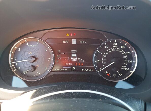 3PCAJ5K30NF115390 2022 INFINITI QX55 Blue Vista del cuadro de instrumentos