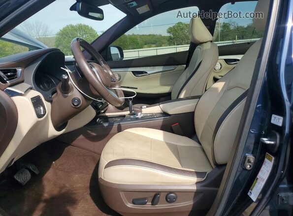 3PCAJ5M10KF145240 2019 INFINITI QX50 Blue Front interior view