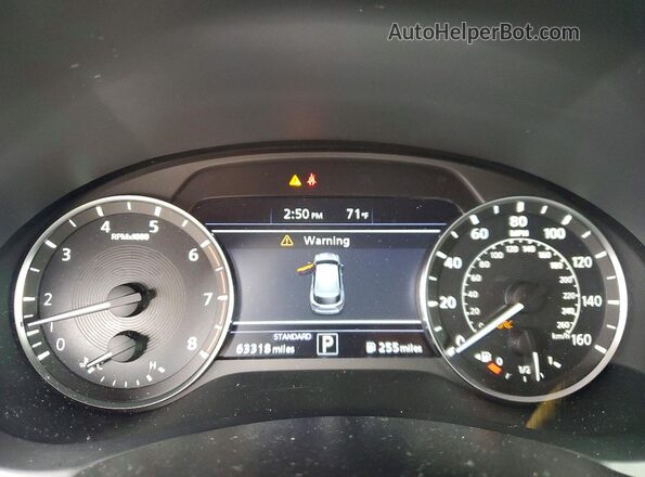 3PCAJ5M13KF106433 2019 INFINITI QX50 White Vista del cuadro de instrumentos