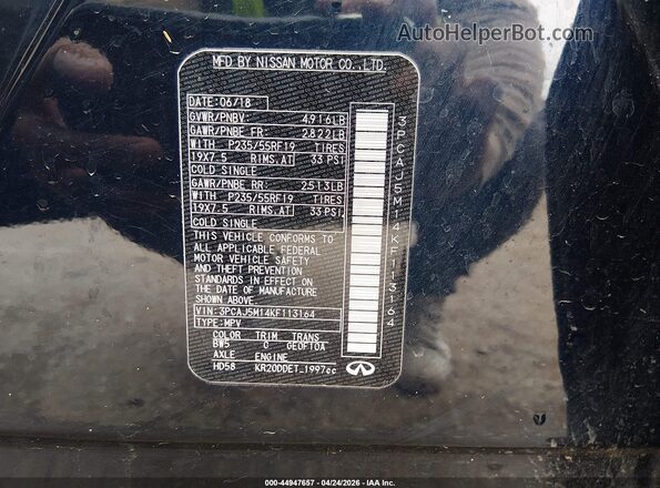 3PCAJ5M14KF113164 2019 INFINITI QX50 Blue Engine compartment view