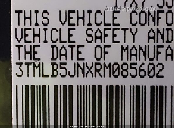 3TMLB5JNXRM085602 2024 TOYOTA TACOMA Gray Շարժիչի բաժամունքի տեսք
