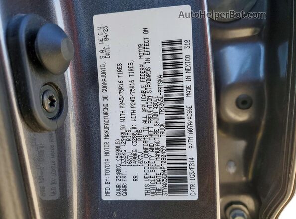 3TYAX5GN4PT080459 2023 TOYOTA TACOMA Gray 